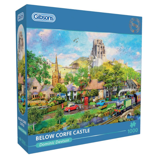 Gibsons 1000 Piece Jigsaw Puzzle - Below Corfe Castle