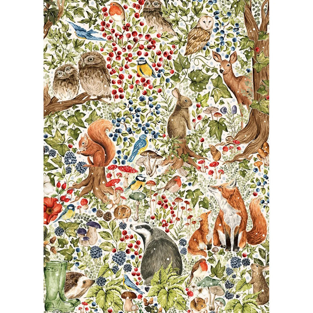 Gibsons The Art File 1000 Piece Puzzle - Woodland Wildlife