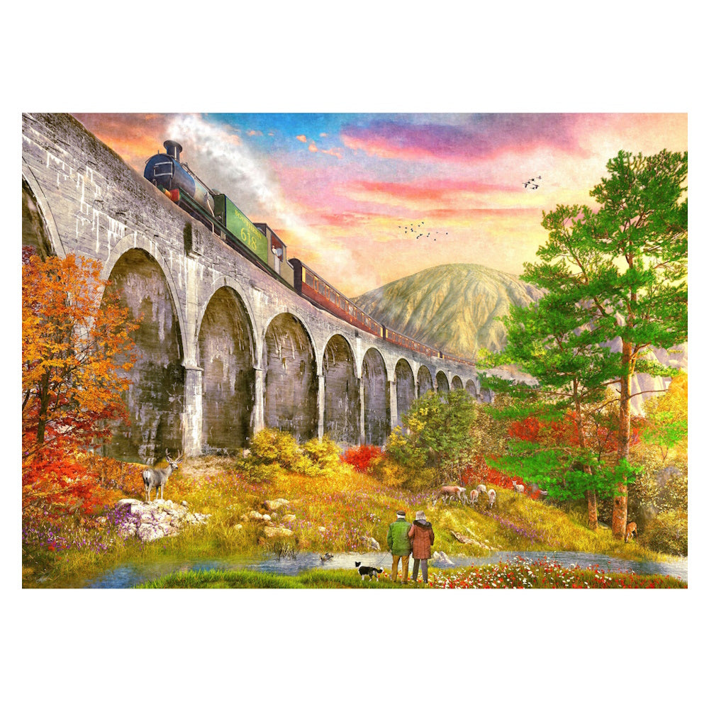 Gibsons Puzzle Harry Potter Viadotto Glenfinnan, 636 Pezzi, 32x69 Cm, Dipinto Da Mike Jeffries
