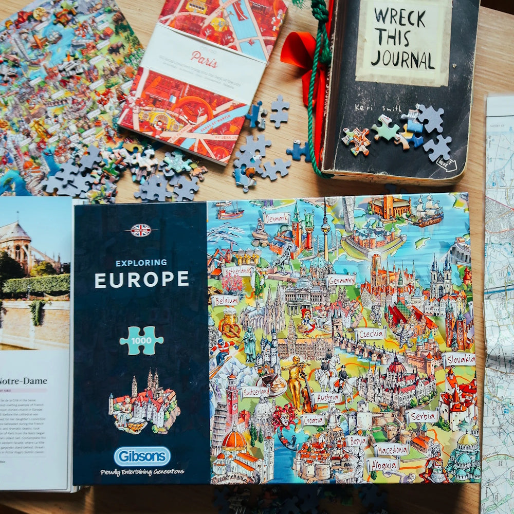 Gibsons 1000 Piece Jigsaw Puzzle - Exploring Europe