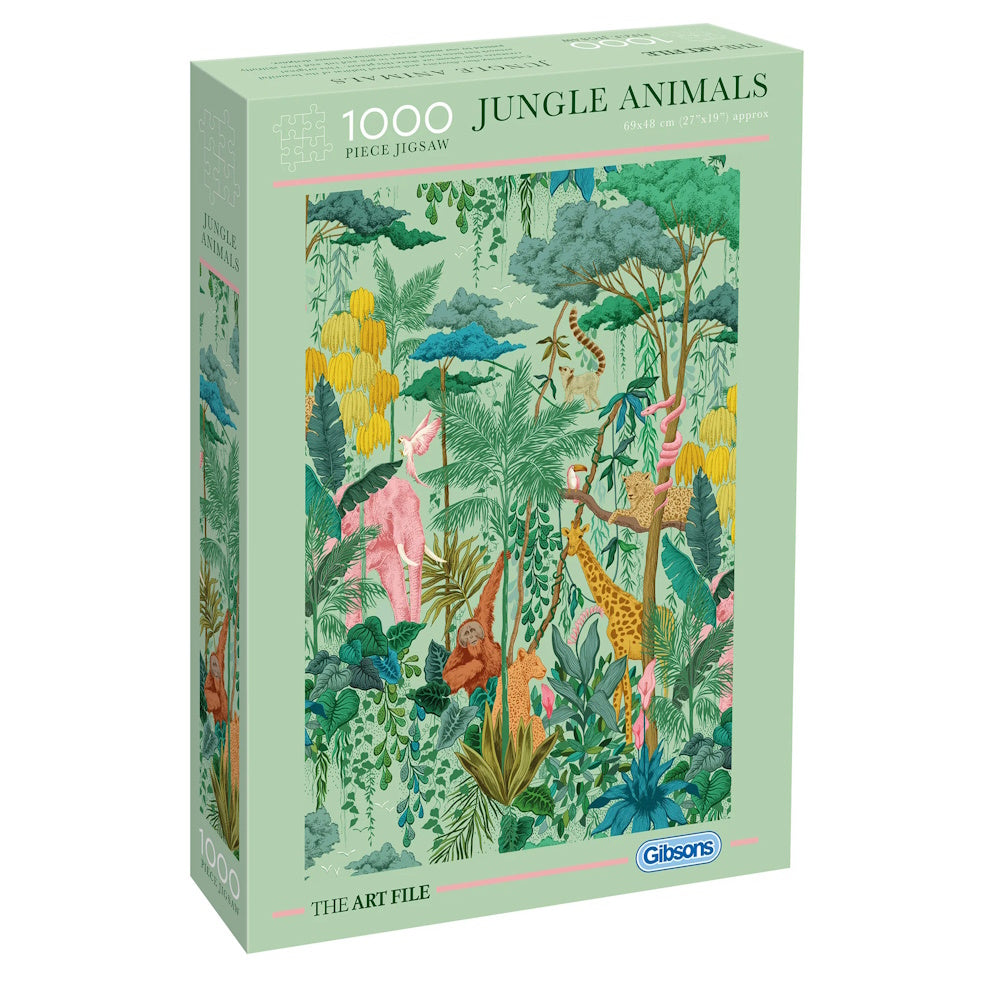 Gibsons The Art File 1000 Piece Puzzle - Jungle Animals