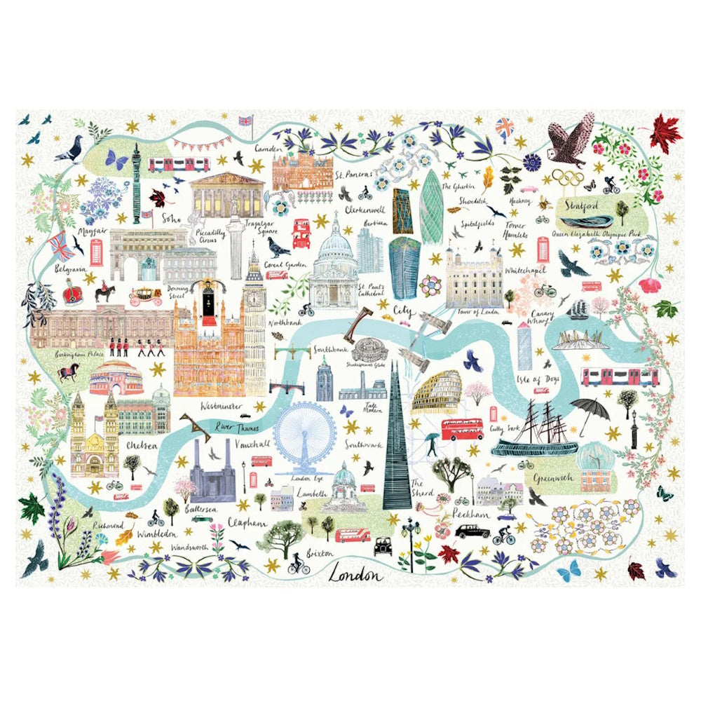 Gibsons 1000 Piece Jigsaw Puzzle - Map of London