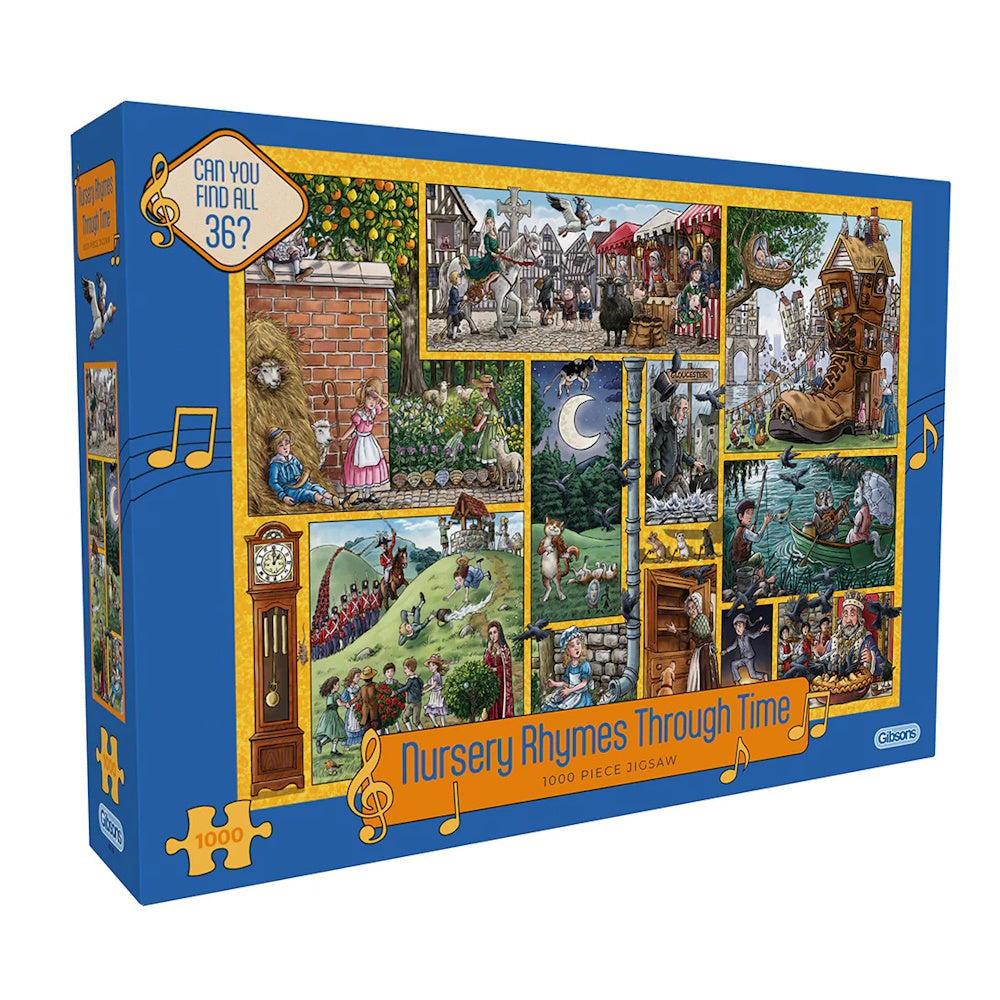 Gibsons 1000 Piece Puzzle - Nursery Rhymes Through Time