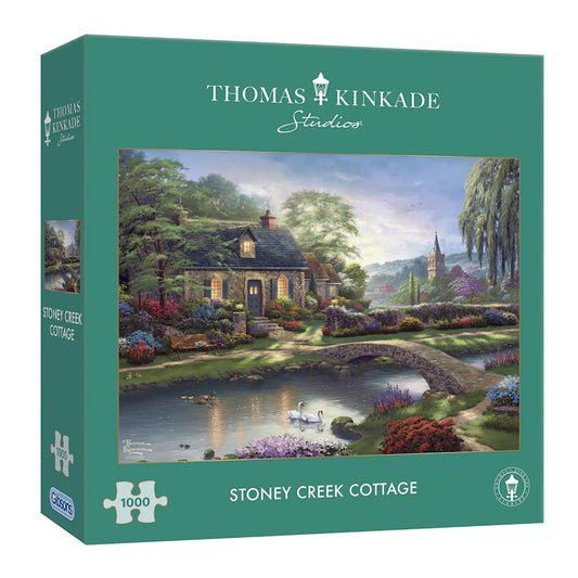 Gibsons 1000 Piece Jigsaw Puzzle - Thomas Kinkade: Stoney Creek Cottage