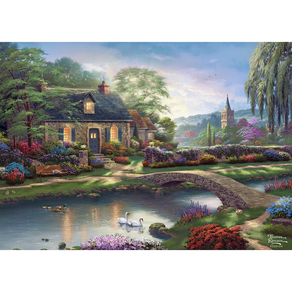 Gibsons 1000 Piece Jigsaw Puzzle - Thomas Kinkade: Stoney Creek Cottage