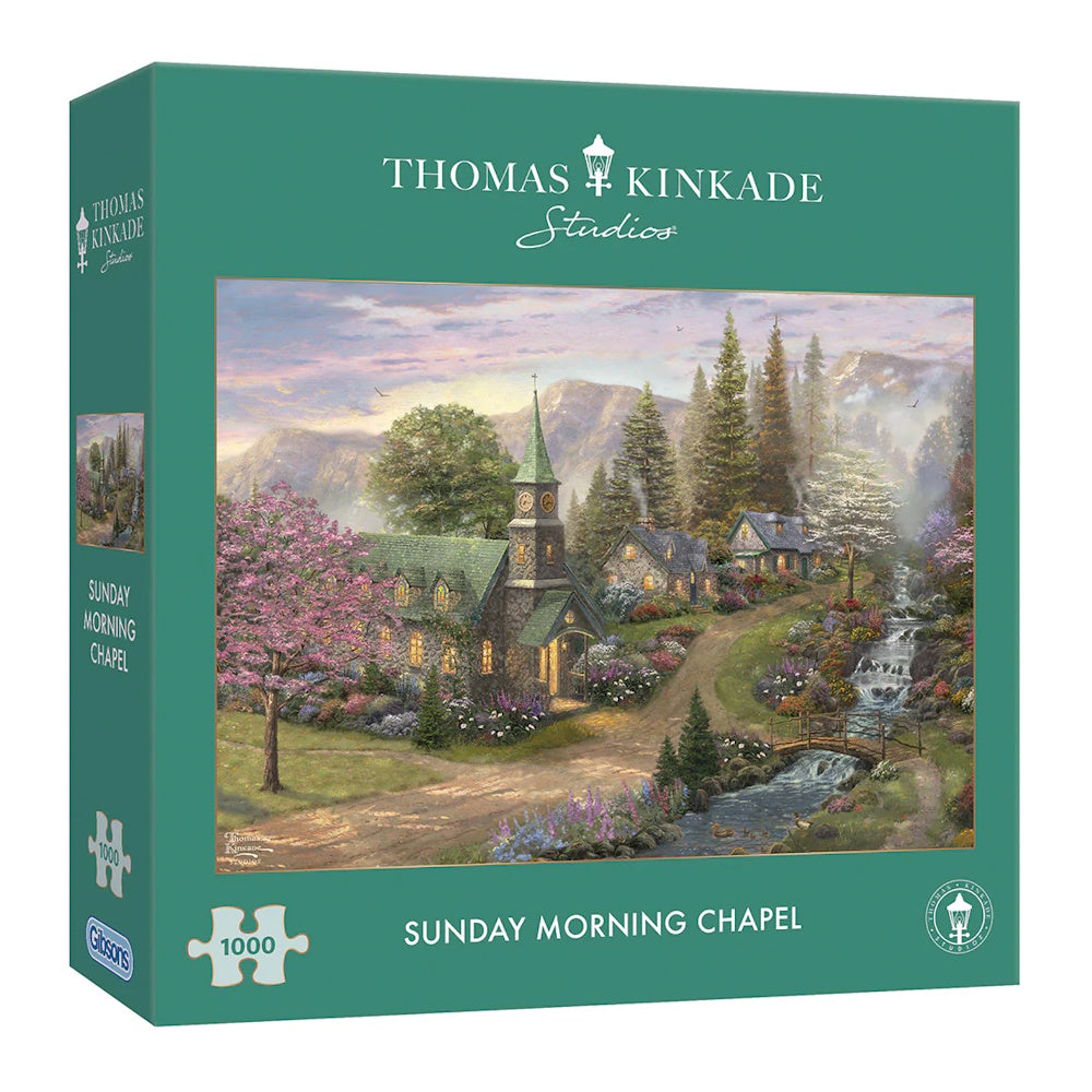 Gibsons 1000 Piece Jigsaw Puzzle - Thomas Kinkade: Sunday Morning Chapel