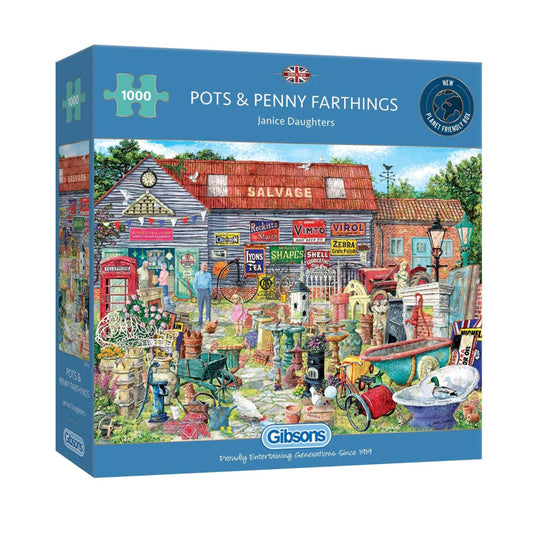 Gibsons 1000 Piece Jigsaw Puzzle - Pots & Penny Farthings