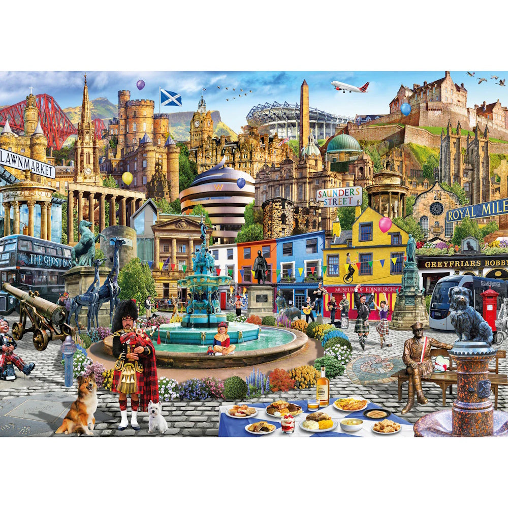 Gibsons 1000 Piece Jigsaw Puzzle - A Day Out in Edinburgh