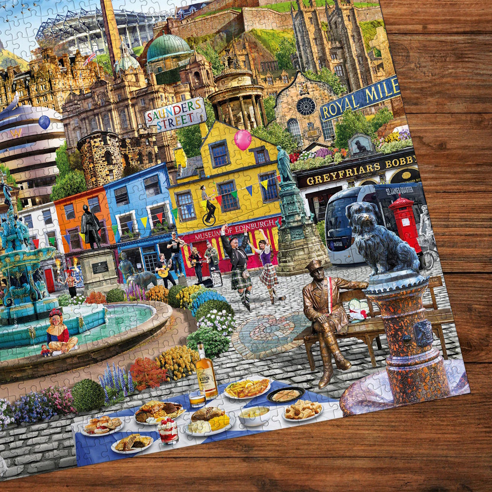 Gibsons 1000 Piece Jigsaw Puzzle - A Day Out in Edinburgh