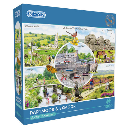 Gibsons 1000 Piece Jigsaw Puzzle - Dartmoor & Exmoor