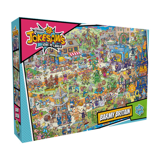 Gibsons 1000 Piece Jokesaws Puzzle: Barmy Britain