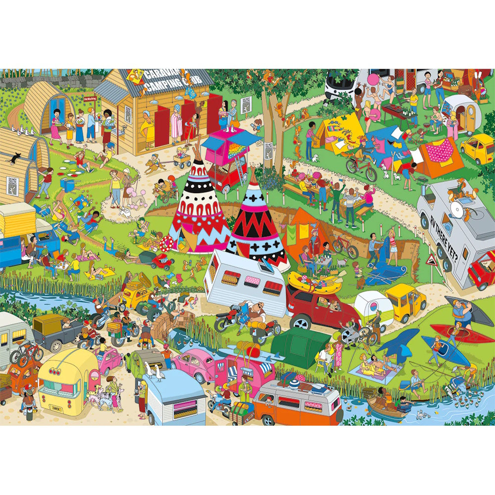 Gibsons 1000 Piece Jokesaws Puzzle: Campsite Capers