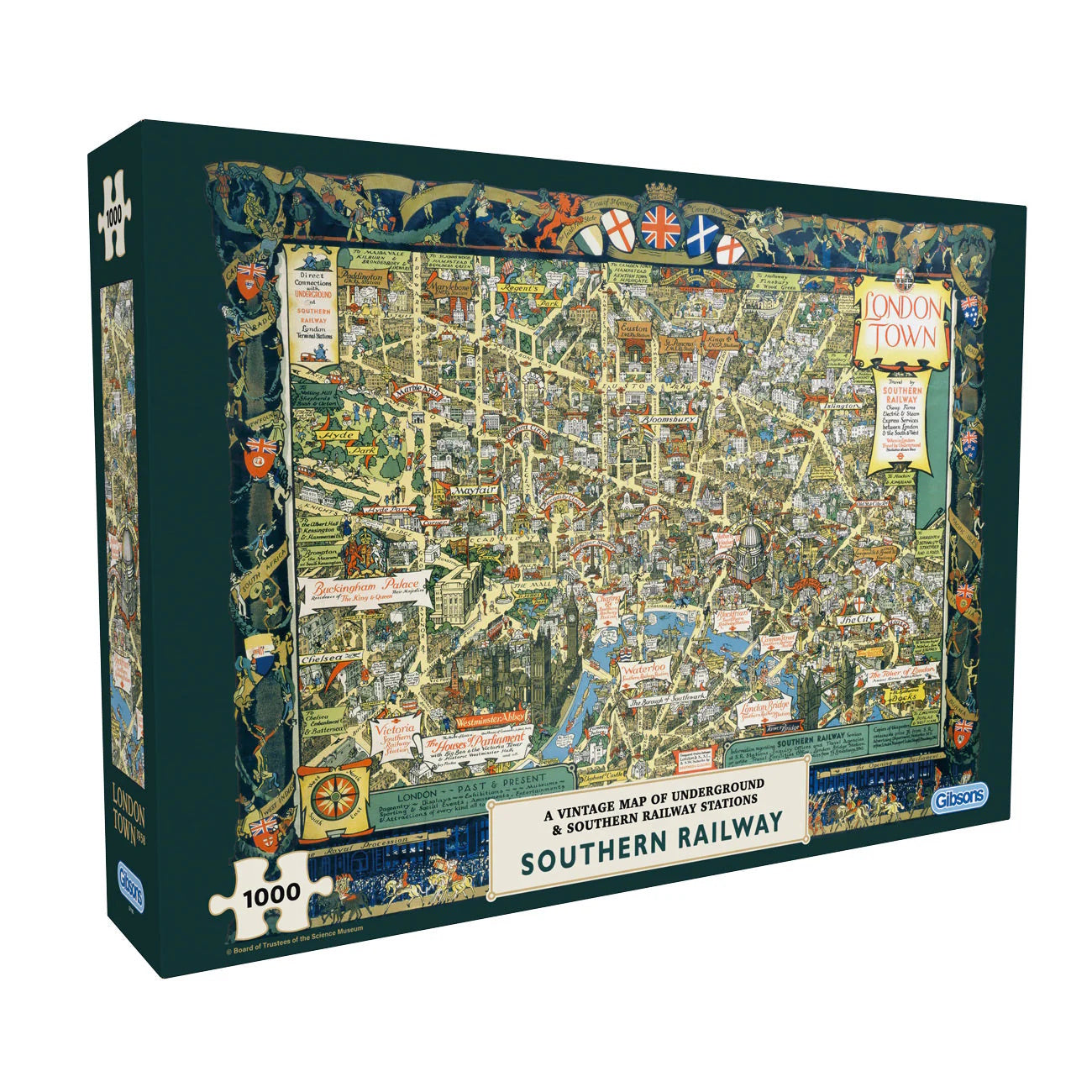 Gibsons 1000 Piece Jigsaw Puzzle - London Town By Southern Railway