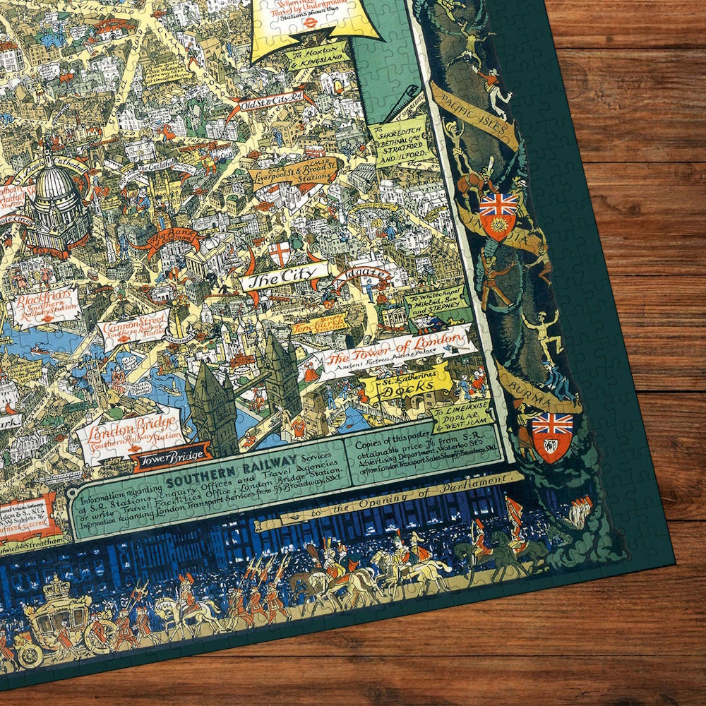Gibsons 1000 Piece Jigsaw Puzzle - London Town By Southern Railway