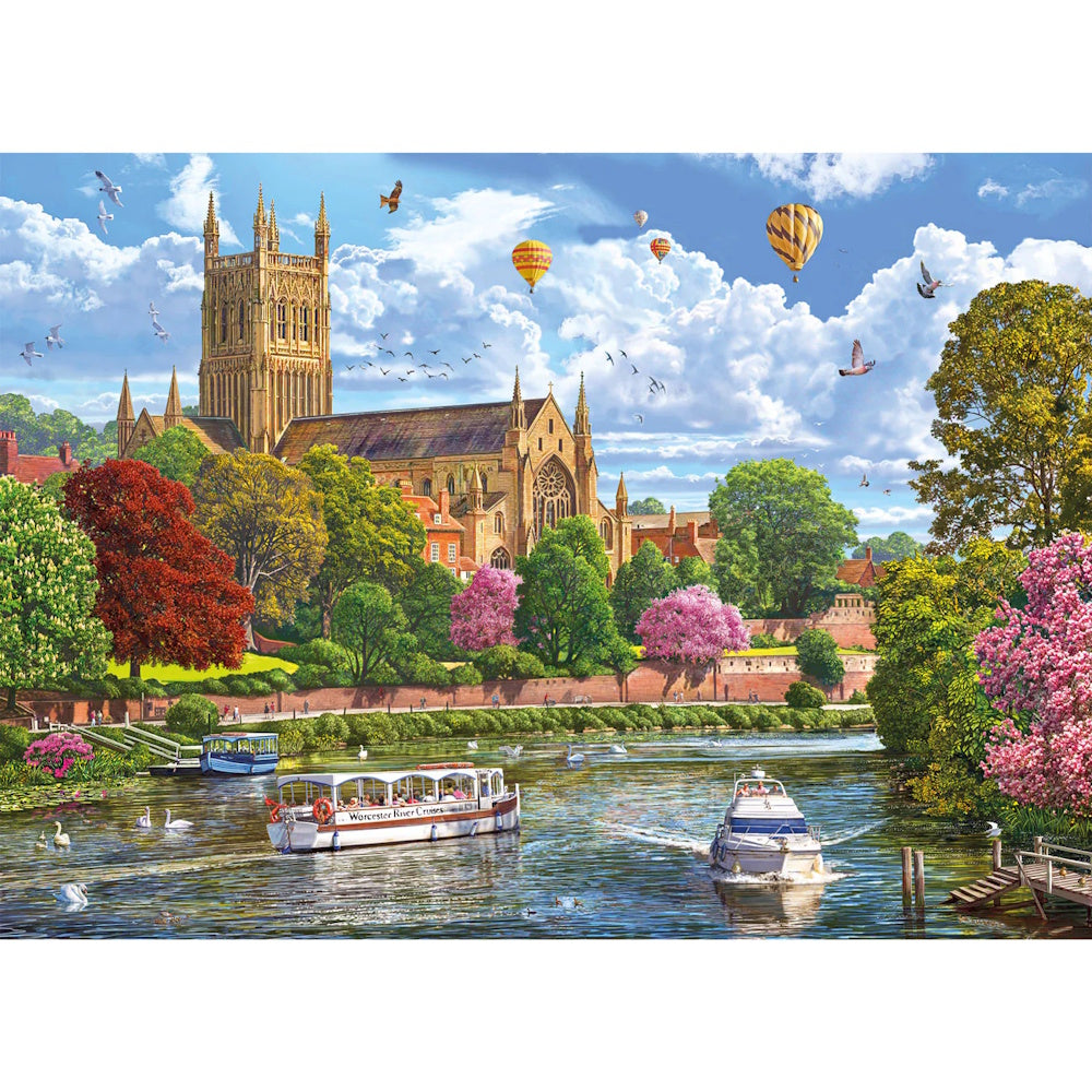 Gibsons 1000 Piece Jigsaw Puzzle - Worcester from the River