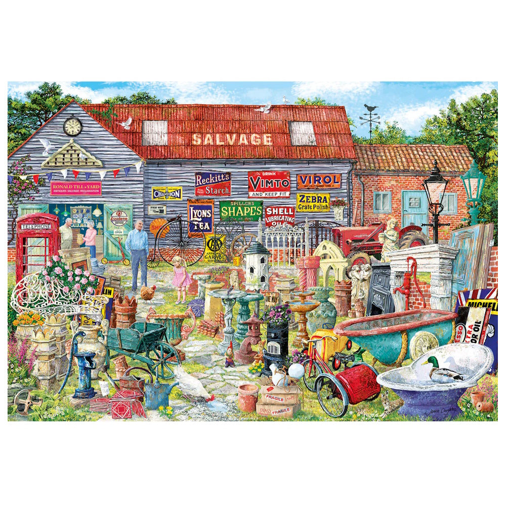 Gibsons 2000 Piece Jigsaw Puzzle - Pots & Penny Farthings