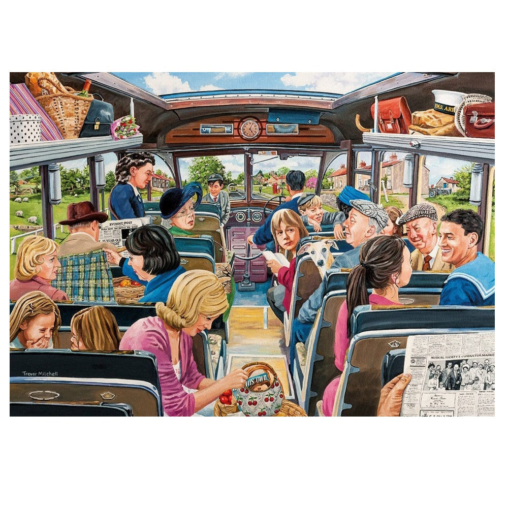 Gibsons 4 x 500 Piece Jigsaw Puzzles - The Country Bus