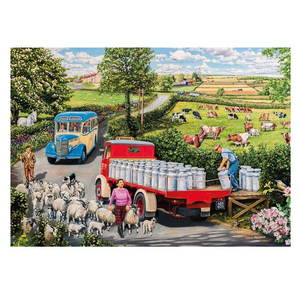 Gibsons 4 x 500 Piece Jigsaw Puzzles - The Country Bus