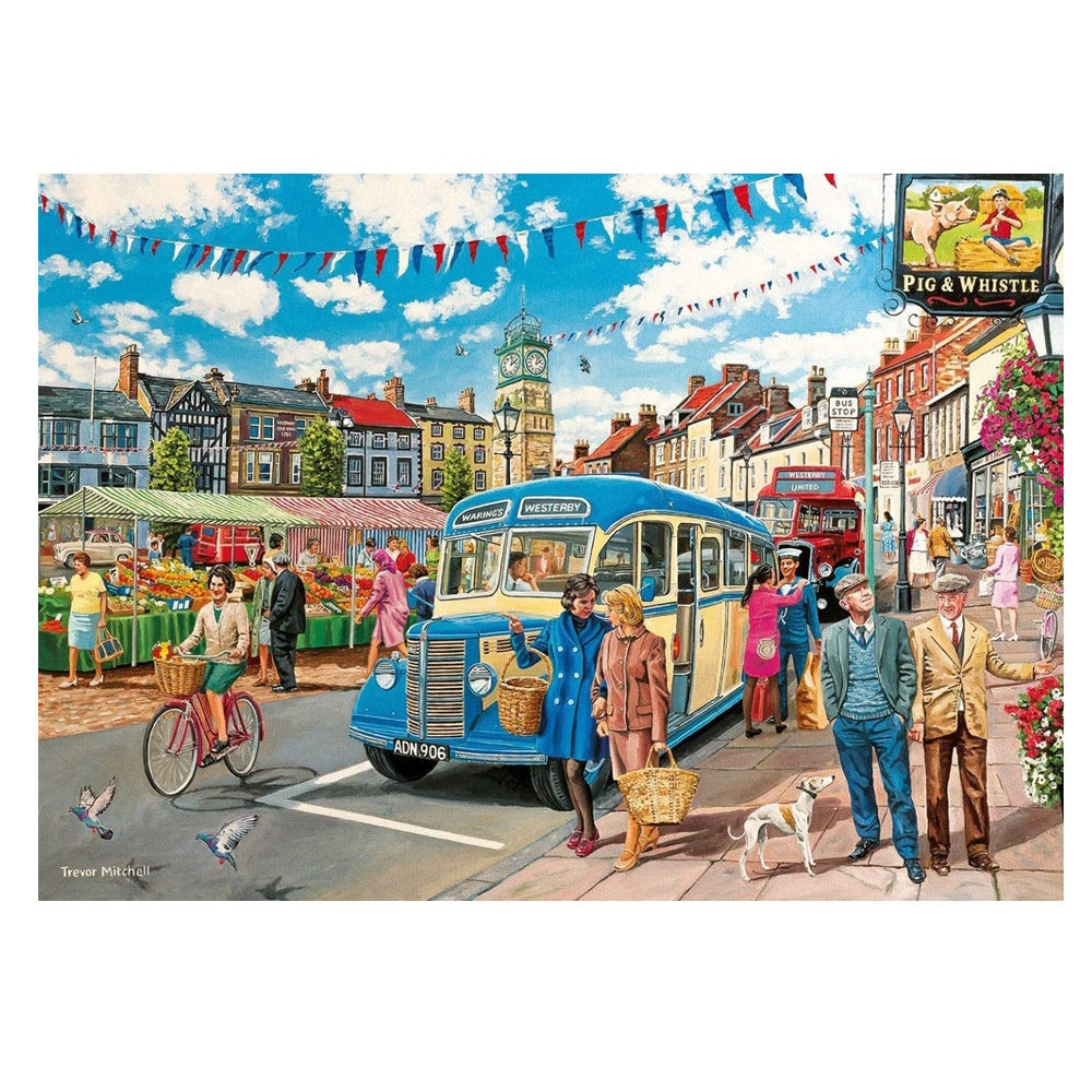 Gibsons 4 x 500 Piece Jigsaw Puzzles - The Country Bus