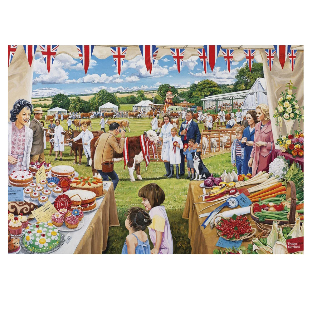 Gibsons 4 x 500 Piece Jigsaw Puzzles - The Farmer's Round