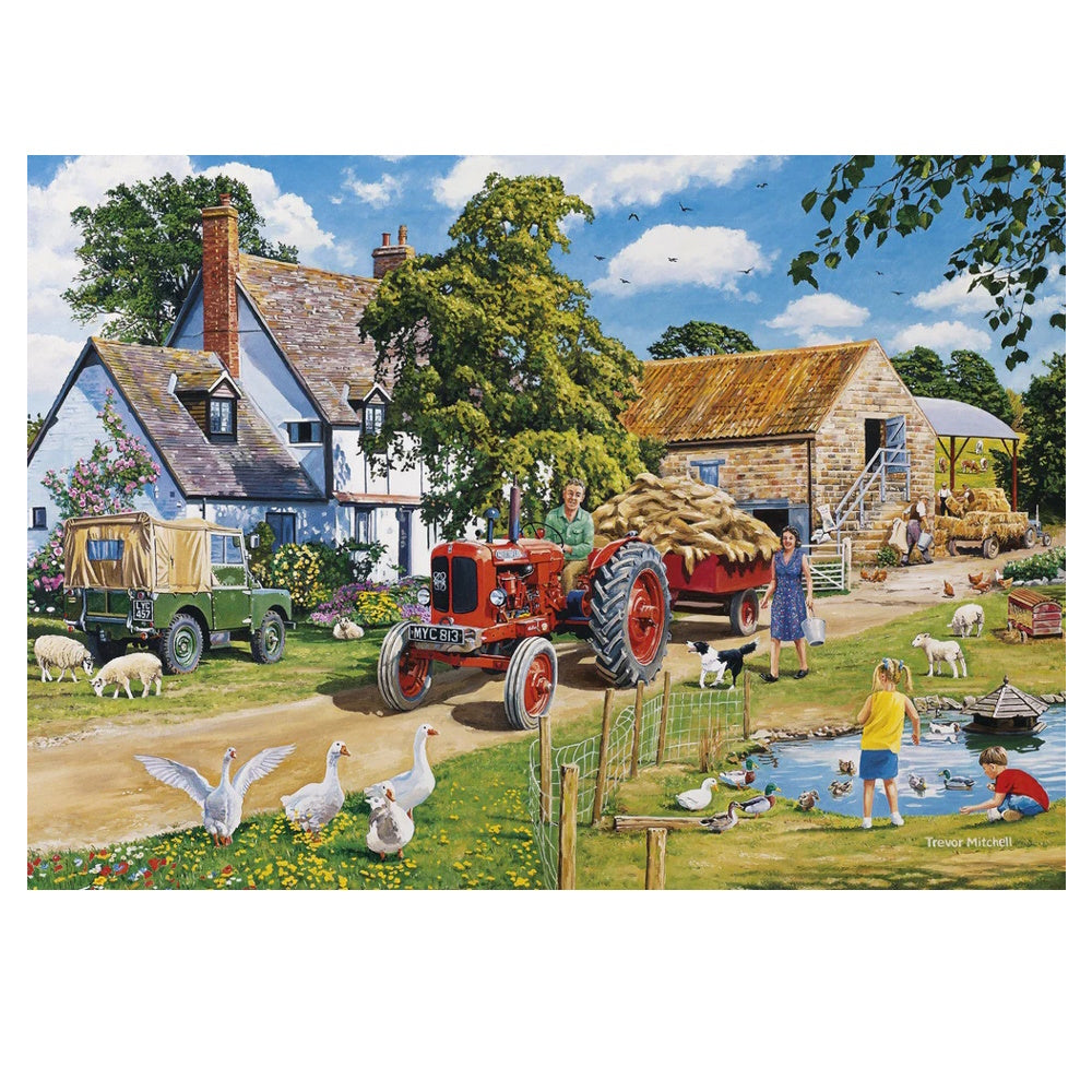 Gibsons 4 x 500 Piece Jigsaw Puzzles - The Farmer's Round