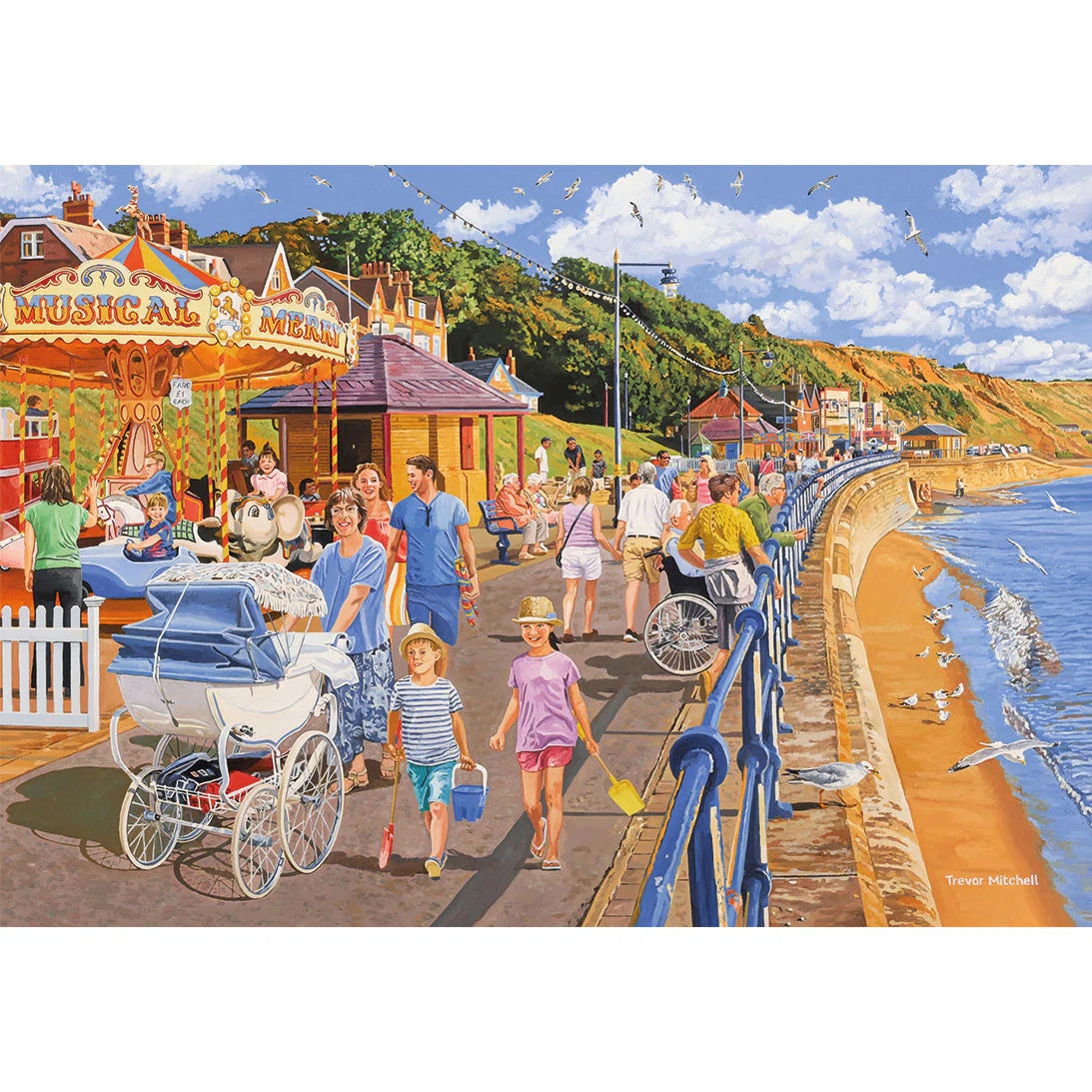 Gibsons 4 x 500 Piece Jigsaw Puzzles - Beside the Seaside