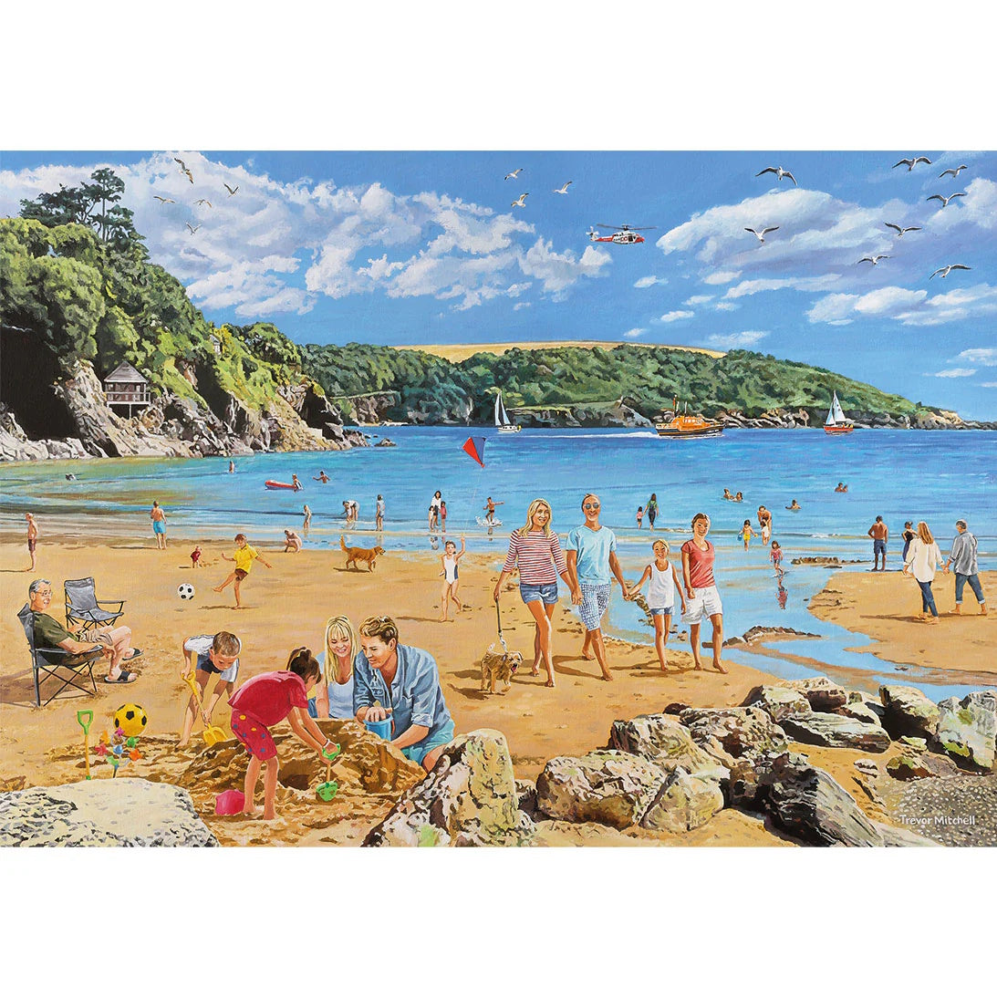 Gibsons 4 x 500 Piece Jigsaw Puzzles - Beside the Seaside