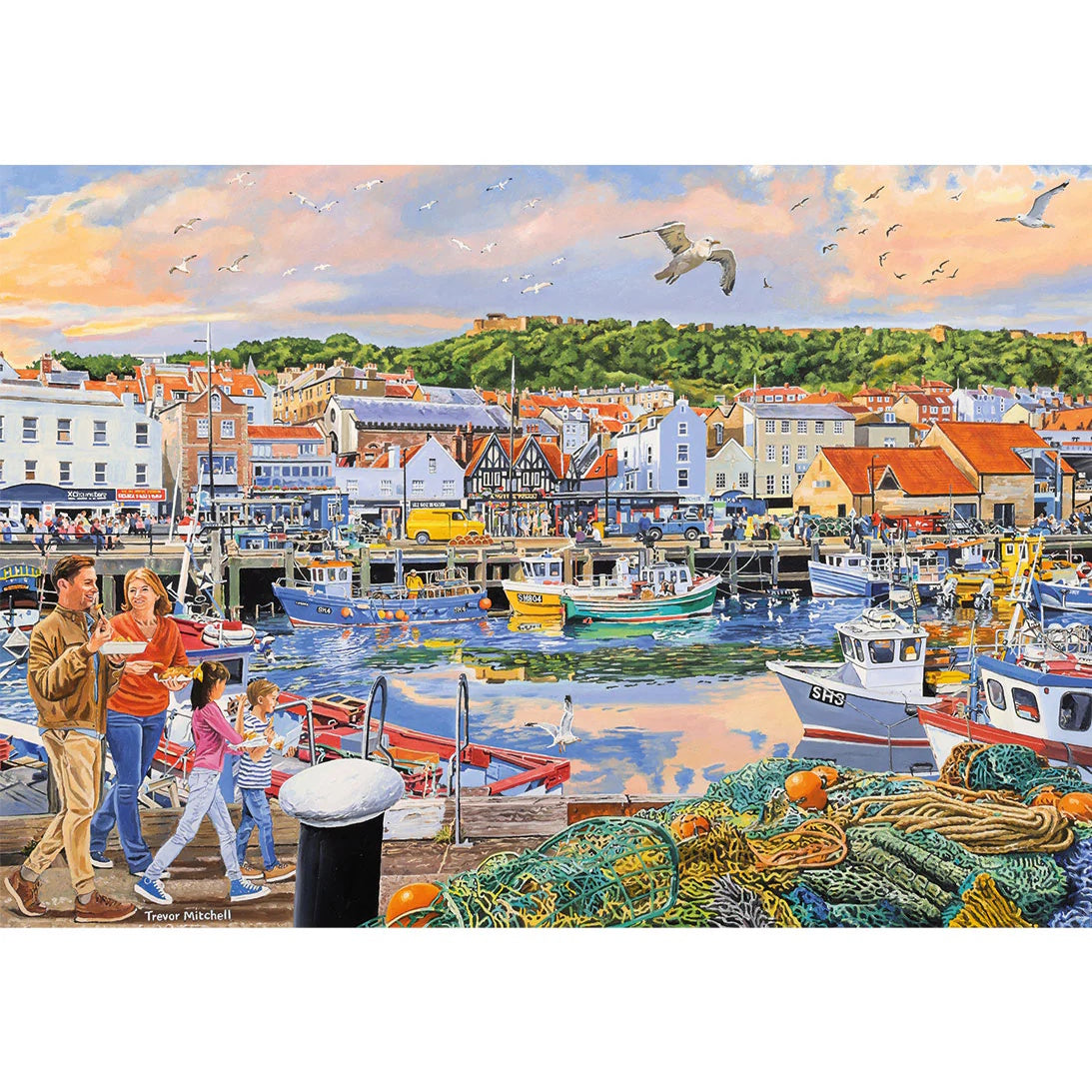 Gibsons 4 x 500 Piece Jigsaw Puzzles - Beside the Seaside