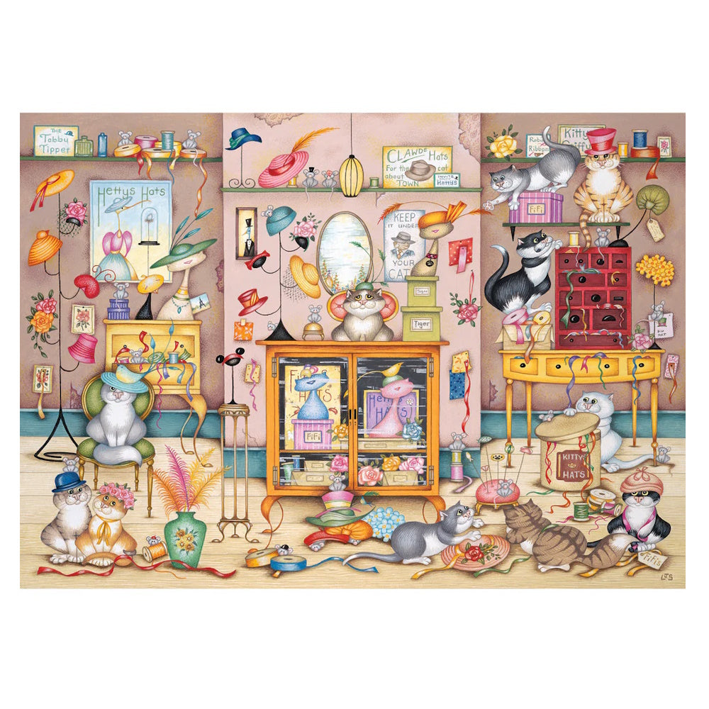 Gibsons 500 Piece Jigsaw Puzzle - Hetty's Hats