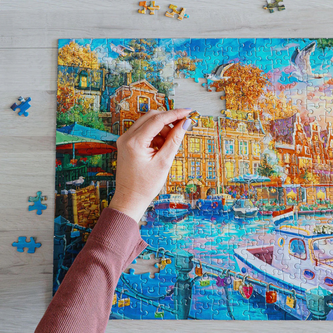 Gibsons 500 Piece Jigsaw Puzzle - Harbour Reflections