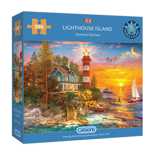Gibsons 500 Piece Jigsaw Puzzle - Lighthouse Island