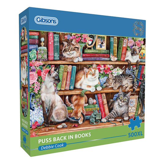 Gibsons 500XL Piece Jigsaw Puzzle - Puss Back in Books