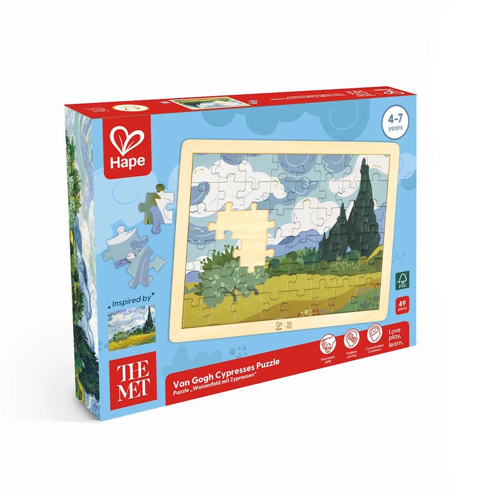 Hape x The Met Van Gogh Cypresses Puzzle