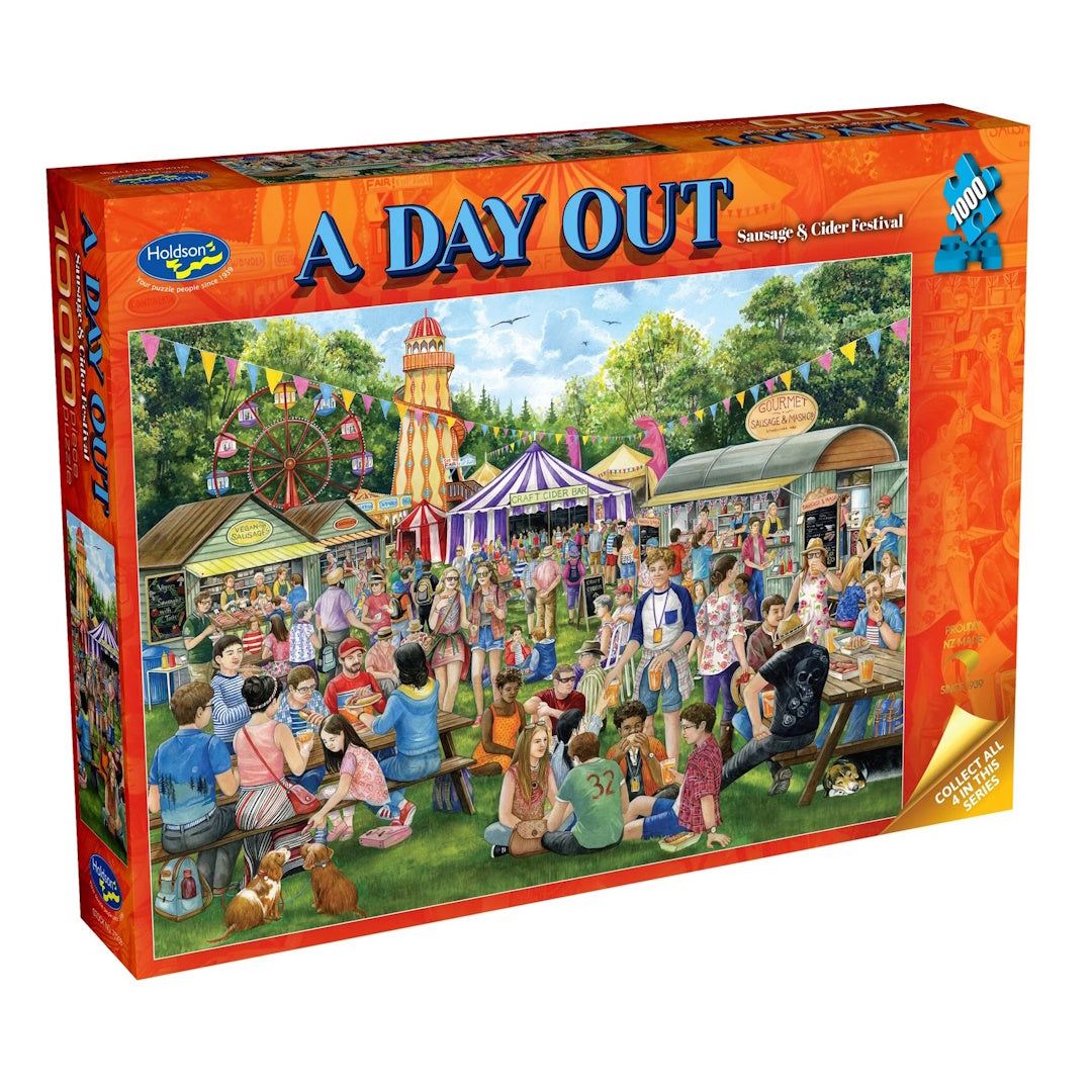 Holdson A Day Out 1000 Piece Puzzle - Sausage Cider Festival