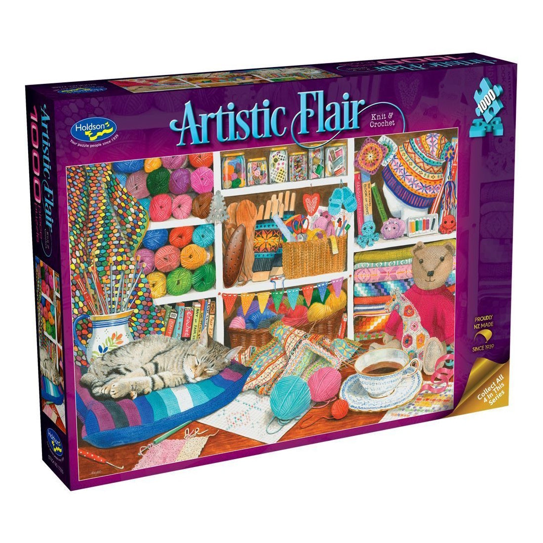 Holdson Artistic Flair 1000 Piece Puzzle - Knit & Crochet