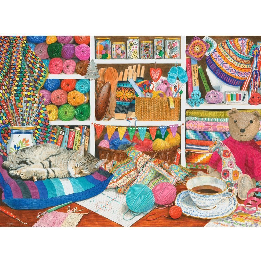 Holdson Artistic Flair 1000 Piece Puzzle - Knit & Crochet