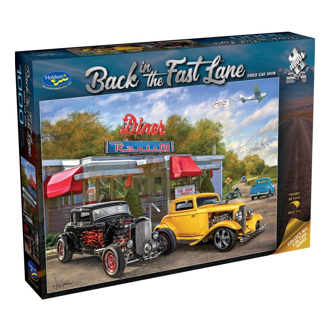 Holdson Back in the Fast Lane 1000 Piece Puzzle - Diner Car Show