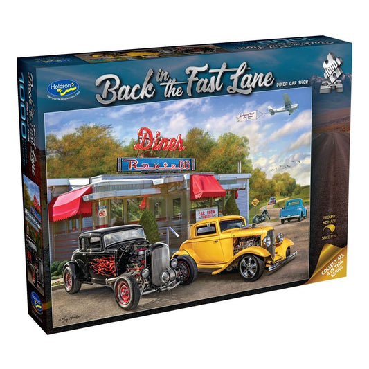 Holdson Back in the Fast Lane 1000 Piece Puzzle - Diner Car Show