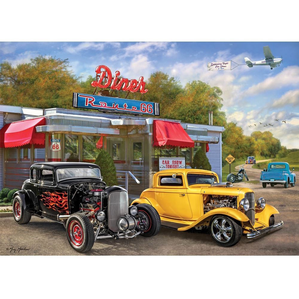 Holdson Back in the Fast Lane 1000 Piece Puzzle - Diner Car Show