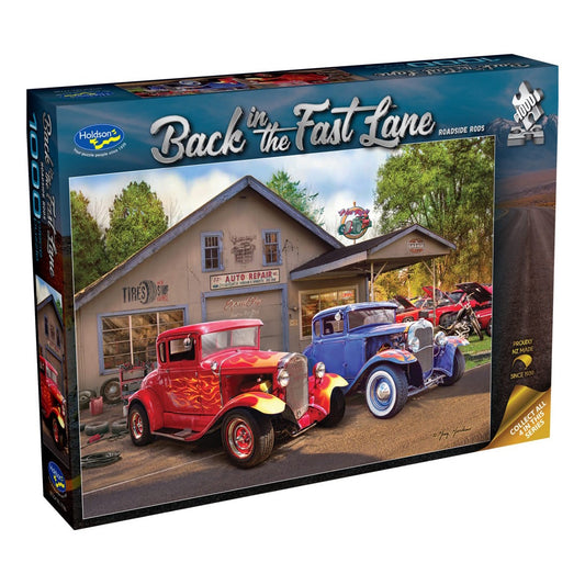 Holdson Back in the Fast Lane 1000 Piece Puzzle - Roadside Rods