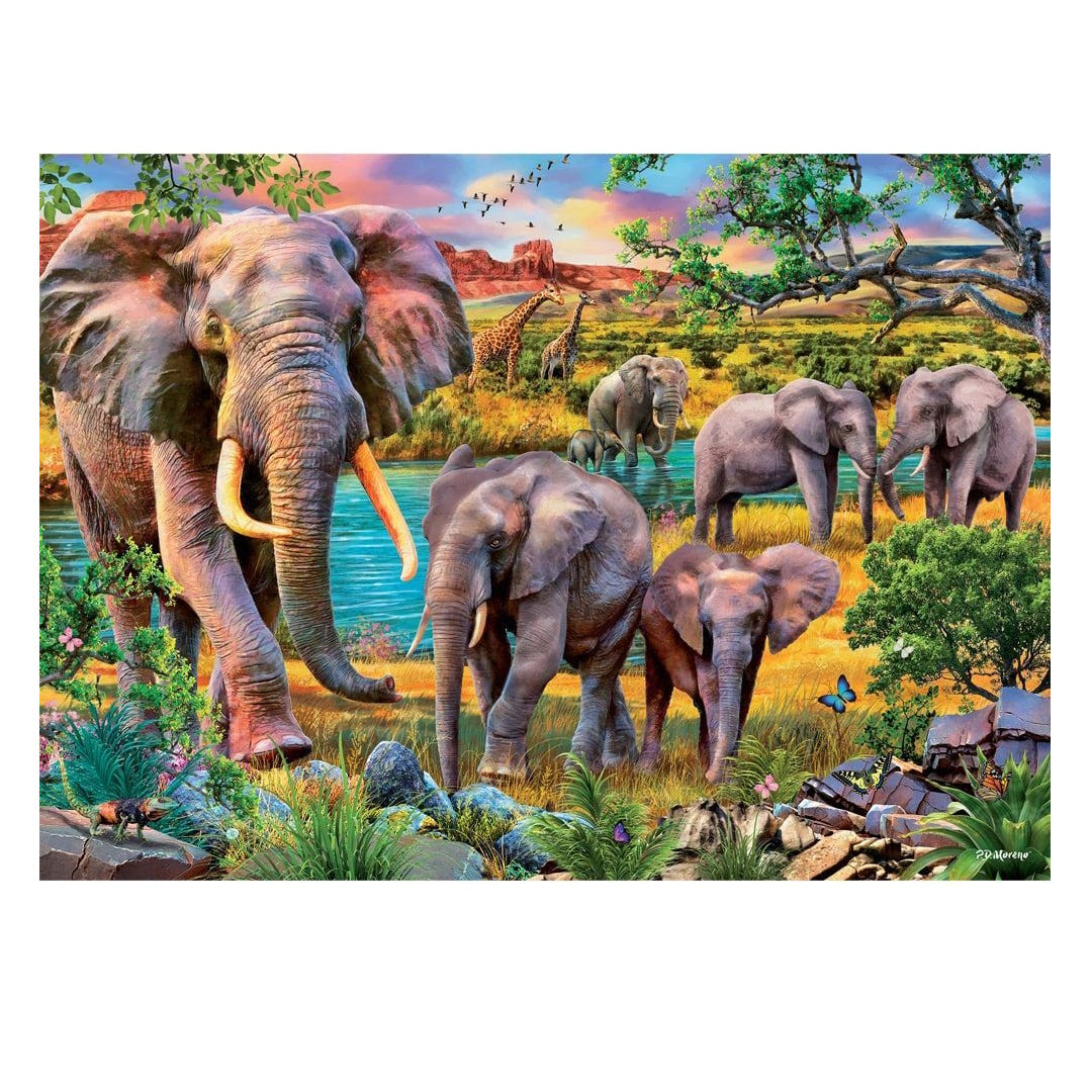 Holdson Call of the Wild 1000 Piece Puzzle - Elephant Walkabout