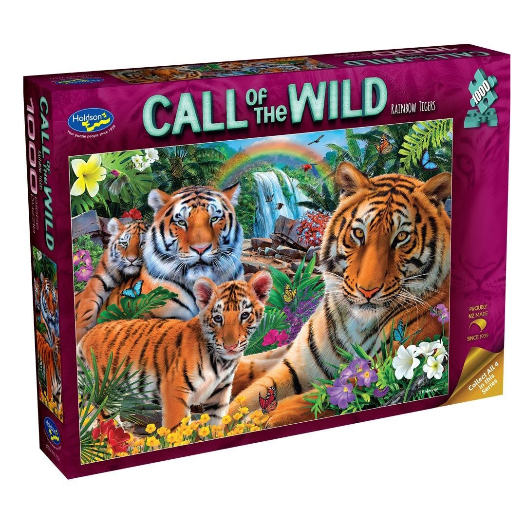 Holdson Call of the Wild 1000 Piece Puzzle - Rainbow Tigers