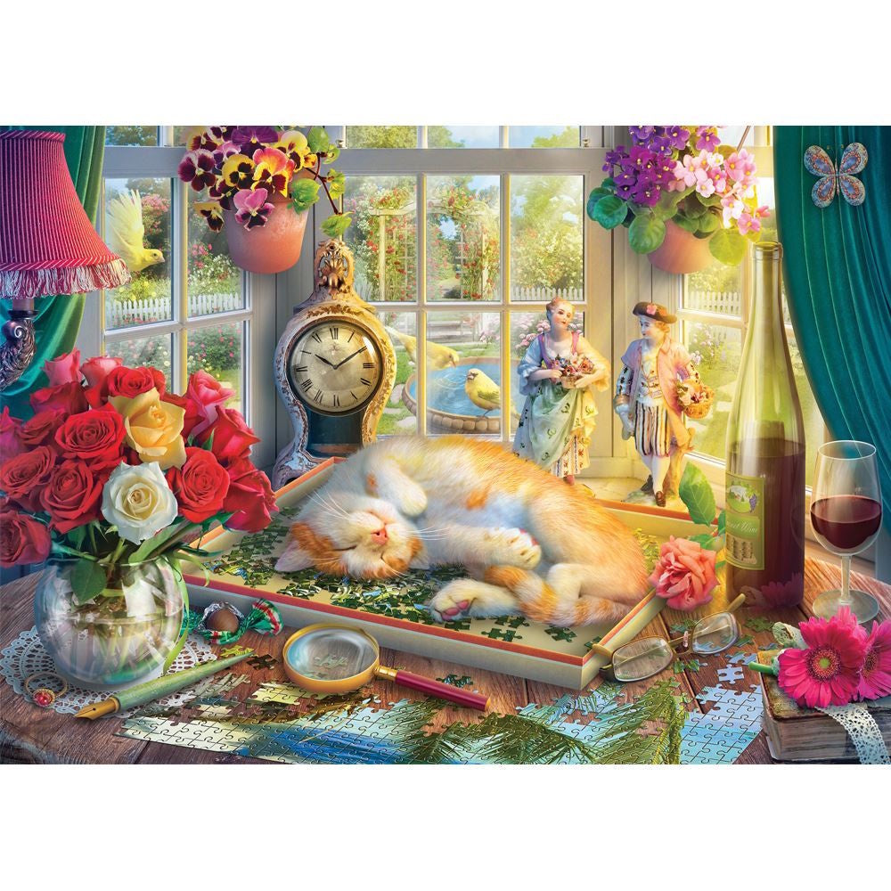 Holdson Cat Napping 1000 Piece Puzzle - Cat in the Puzzle