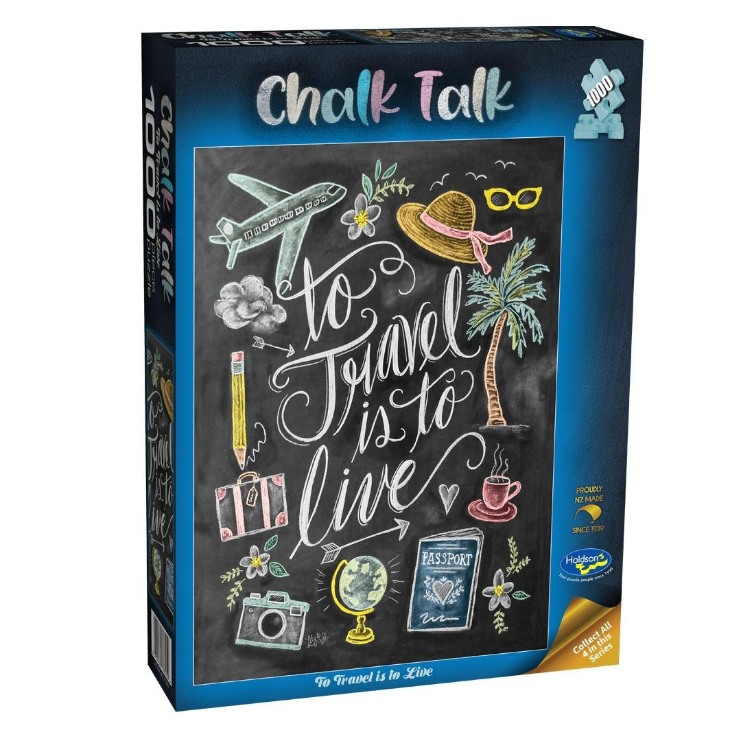 Holdson Chalk Talk 1000 Piece Puzzle - To Travel is to Live