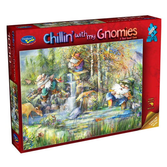 Holdson Chillin' with my Gnomies 1000 Piece Puzzle - A Reel Good Time