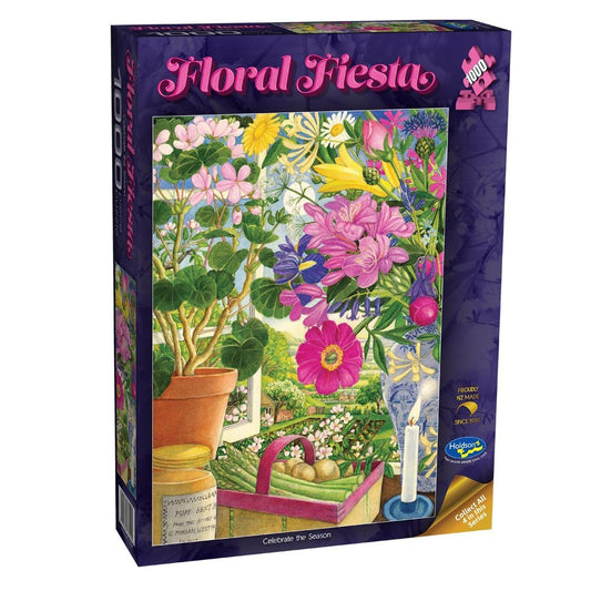 Holdson Floral Fiesta 1000 Piece Puzzle - Celebrate the Season