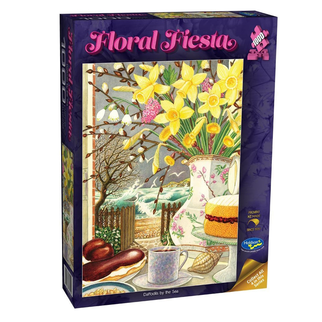 Holdson Floral Fiesta 1000 Piece Puzzle - Daffodils by the Sea