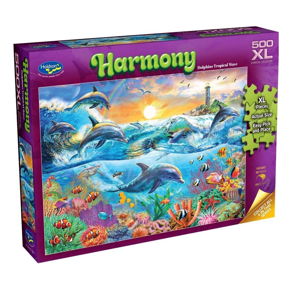 Holdson Harmony 500XL Piece Puzzle - Dolphins Tropical Wave