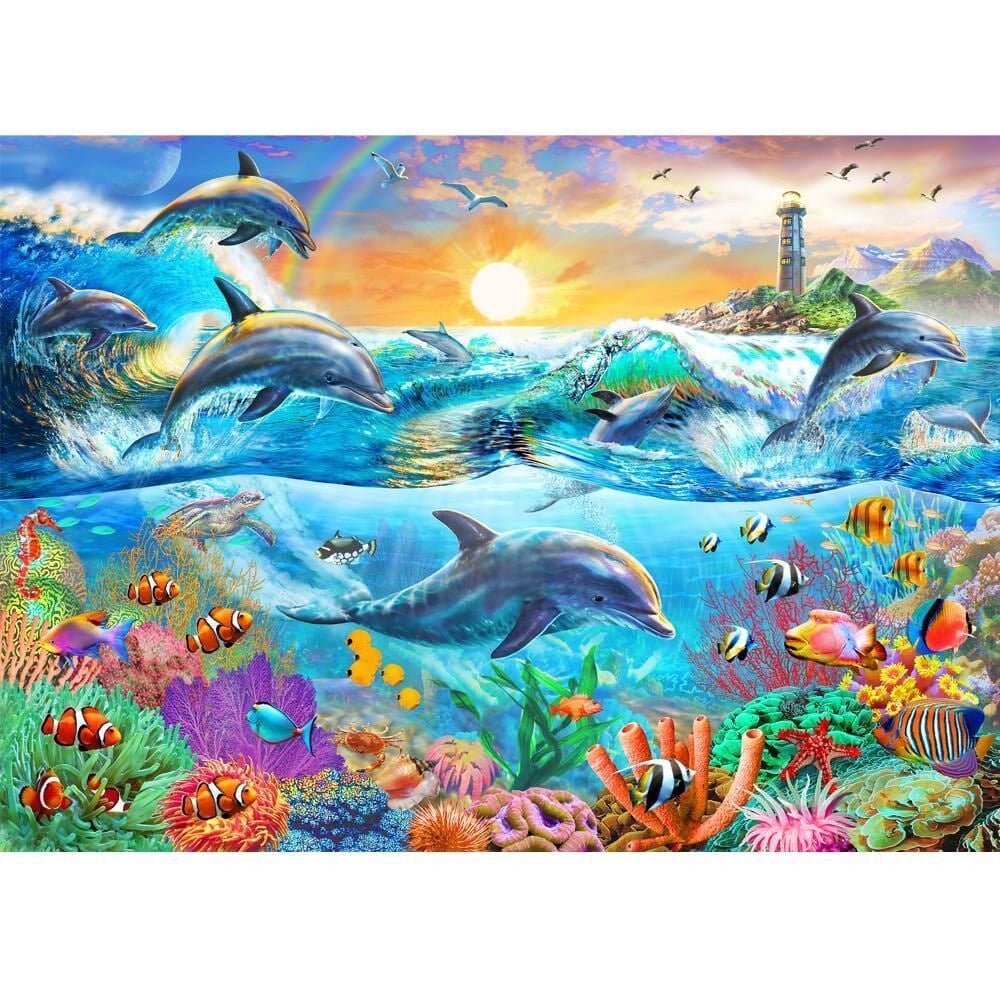 Holdson Harmony 500XL Piece Puzzle - Dolphins Tropical Wave