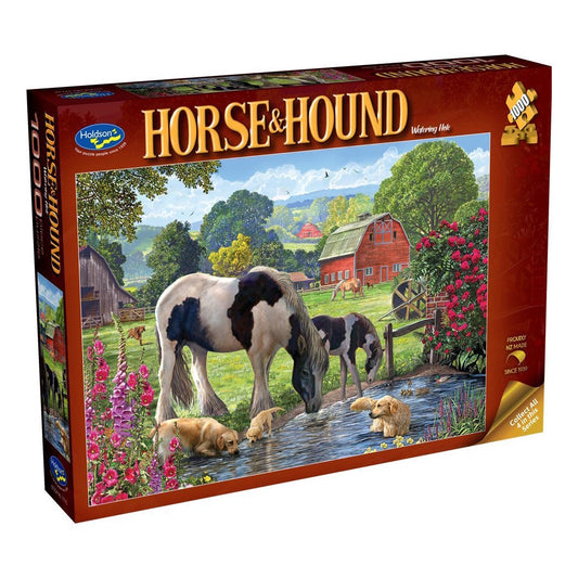 Holdson Horse & Hound 1000 Piece Puzzle - Watering Hole